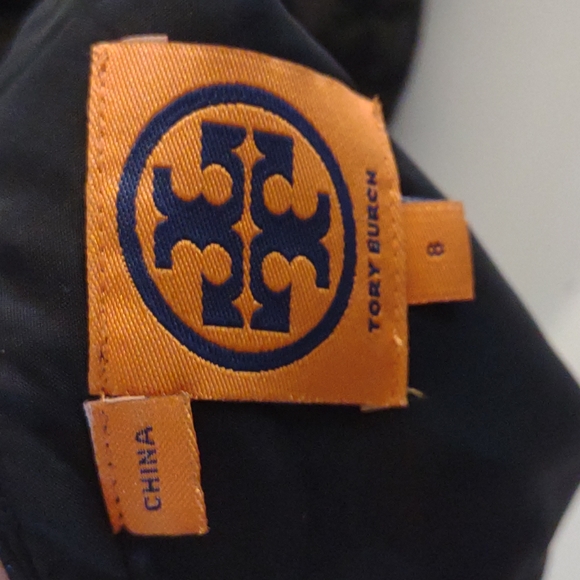 Tory Burch black textured lined shift dress size 8 w/ pockets - Picture 7 of 12